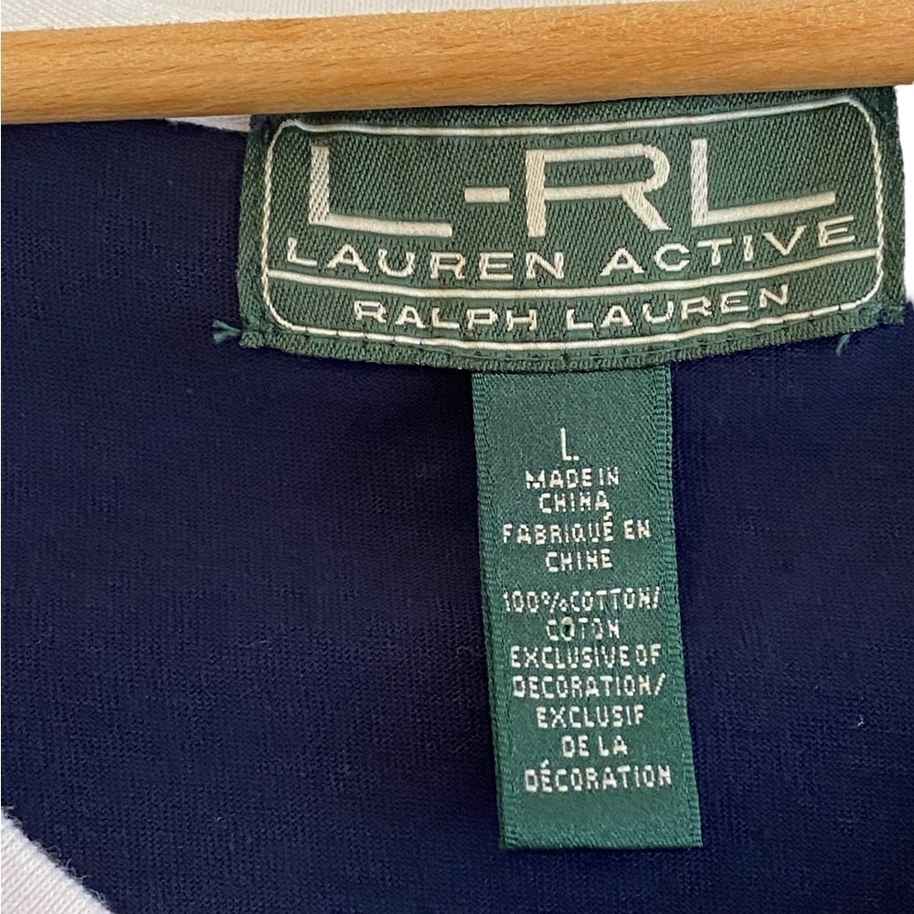 Lauren Active Ralph Lauren Navy Short Sleeve T-Shirt Size Large - Picture 3 of 5